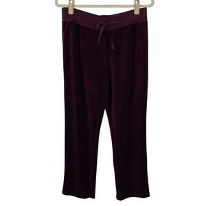 St. John’s Bay Wine Color Velour Pants Size Petite Medium